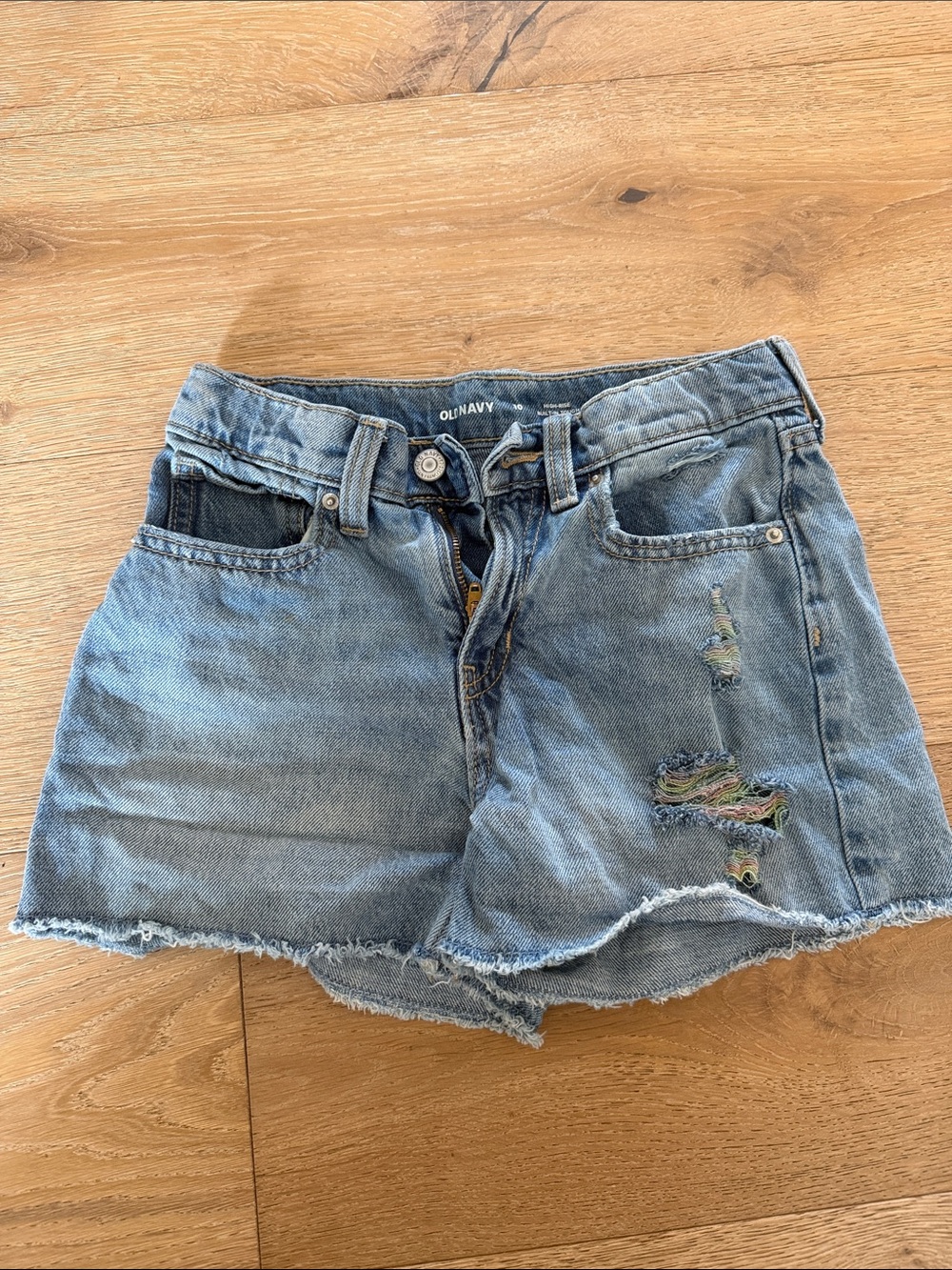 Old Navy Light Blue Distressed Cutoff Denim Shorts